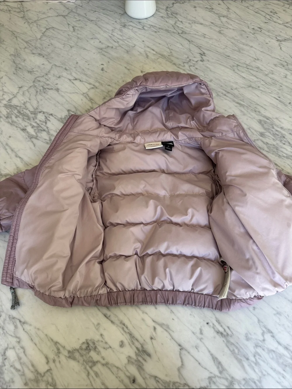 Patagonia Kids hi-loft down jacket mauve
